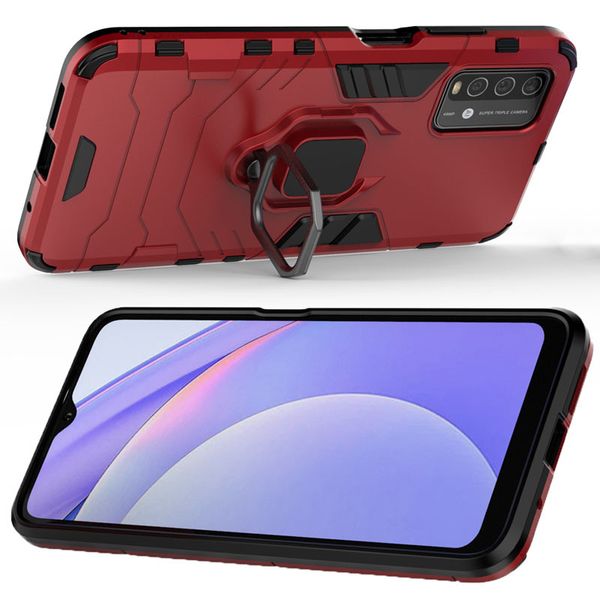 Протиударний чохол Transforme Ring для Xiaomi Redmi 9T Червоний / Dante Red 55355