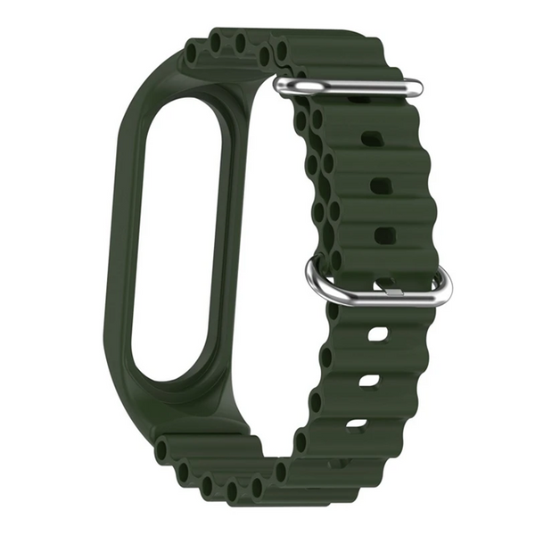 Ремінець Ocean Band для Xiaomi Mi Band 8/9/10 Dark Olive