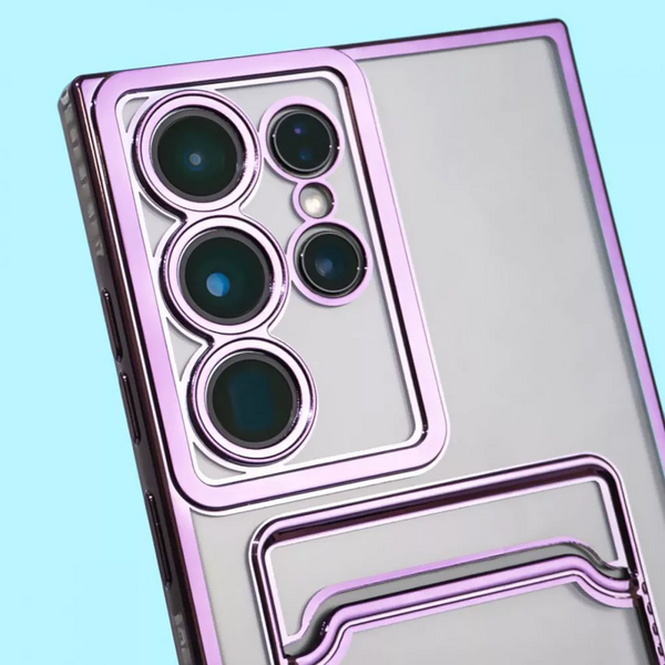 Чехол WAVE Metal Pocket для Samsung Galaxy S24 Plus Прозрачный / Black