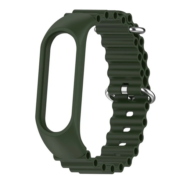 Ремінець Ocean Band для Xiaomi Mi Band 8/9/10 Dark Olive