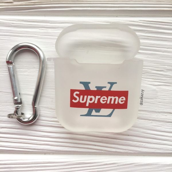 Чехол Matte Protective с карабином для Apple Airpods Supreme White 32974
