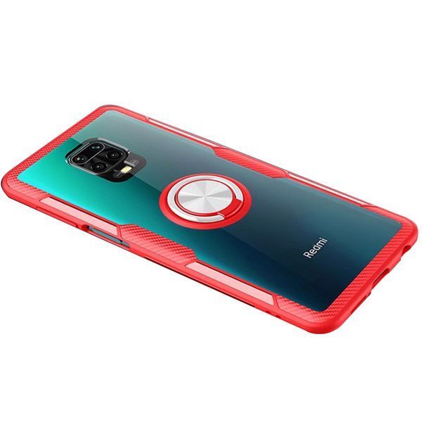 Чехол Din Crystal Magnet Ring для Xiaomi Redmi Note 9s / Note 9 Pro / Note 9 Pro Max Красный 44464