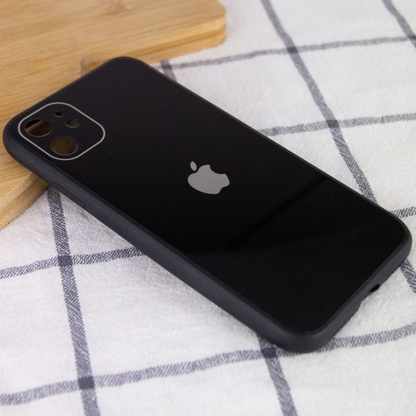 Чохол TPU+Glass GLOSSY Logo Сamera для Iphone 11 Чорний 50650