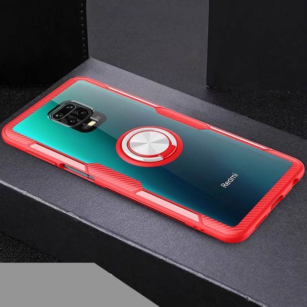 Чехол Din Crystal Magnet Ring для Xiaomi Redmi Note 9s / Note 9 Pro / Note 9 Pro Max Красный 44464