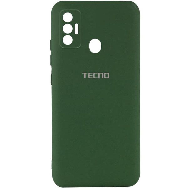 Чехол Silicone Cover MyColor Camera A для TECNO Spark 7 Зеленый / Dark green 60933