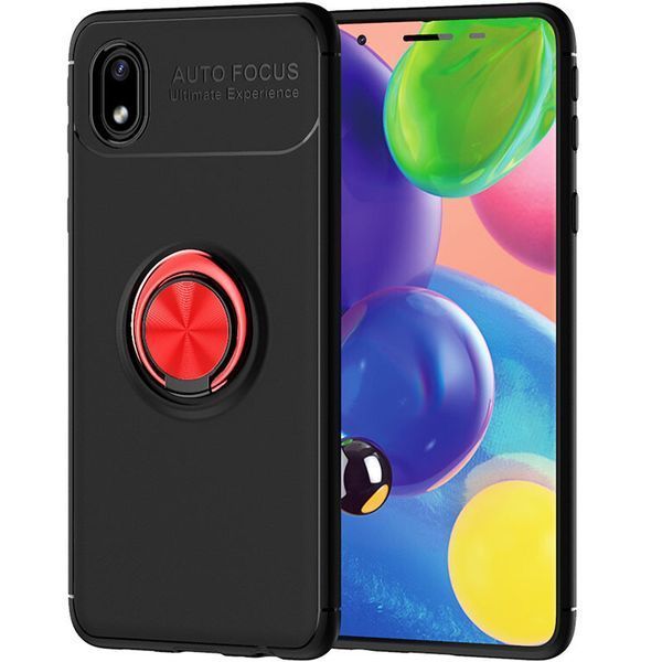 Чехол Din Color Magnet Ring для Samsung Galaxy A01 Core / M01 Core Черный / Красный 52918 Чехол Din Color Magnet Ring для Samsung Galaxy A01 Core / M01 Core Черный / Красный 52918
