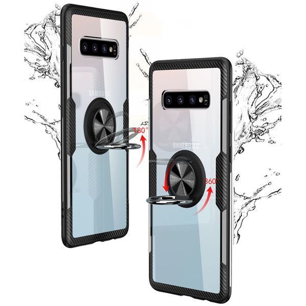 Чехол Din Crystal Magnet Ring для Samsung Galaxy S10 G973 Черный 55253