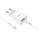 Мережевий зарядний пристрій Hoco C81A + кабель Ligthning 1USB 2.1A White 56232 5