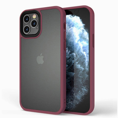 Чехол Metal Buttons для Iphone 13 Pro Бордовый 69038