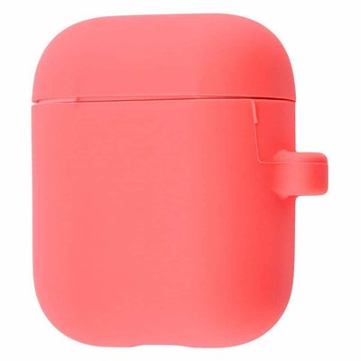 Чехол Silicone Slim с карабином для Apple Airpods Pink 38850