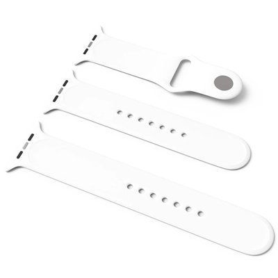 Ремінець Silicone Sport Band для Apple Watch 38/40/SE 40/41 mm S/M Білий / White 47597