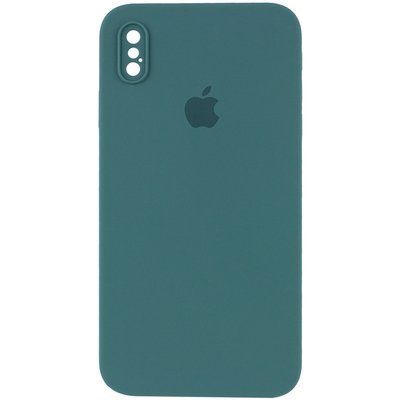Чохол Silicone Case Square для Iphone X / XS Зелений / Pine green 53336