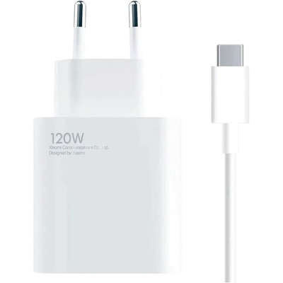 Мережевий зарядний пристрій Xiaomi MDY-15-EJ 120W Type-C+USB HC+кабель Type-C to Type-C White 87137