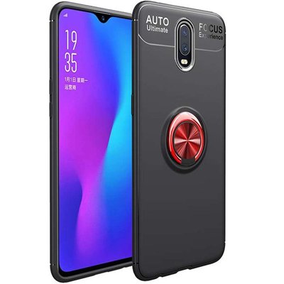 Чехол Din Color Magnet Ring для OnePlus 7 Черный / Красный 52917