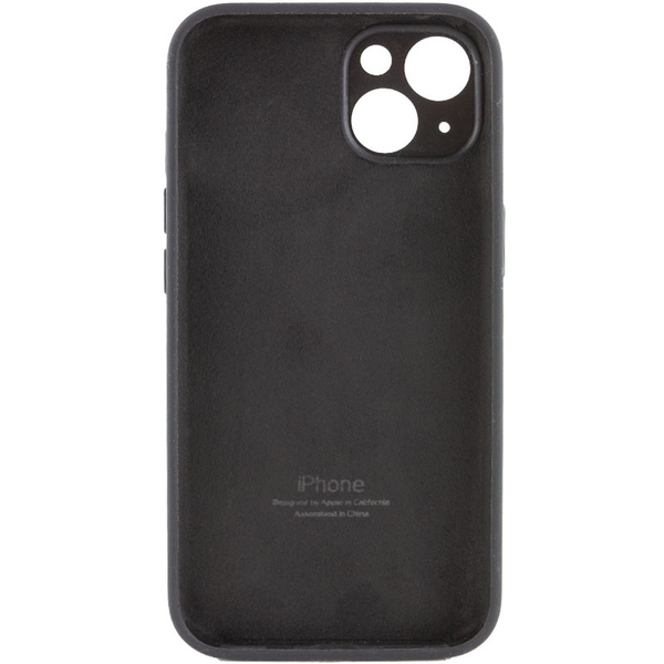 Чехол Silicone Case с защитой камеры для Iphone 13 Черный / Black 69089
