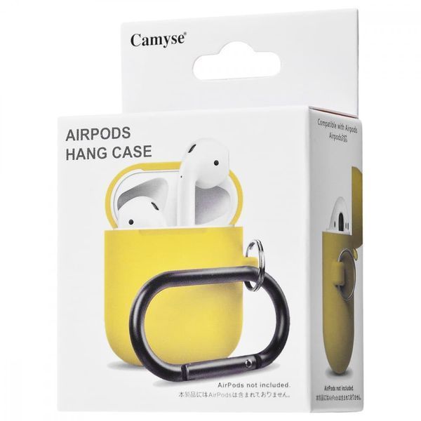 Чохол Silicone Slim з карабіном для Apple Airpods 1/2 Pink 38850
