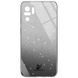Чехол TPU+Glass Swarovski Full для Xiaomi Redmi Note 10 / Note 10s / Poco M5s Черный 55966