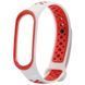 Ремінець Silicone для Xiaomi Mi Band 3/4 Sport White / Red 37786