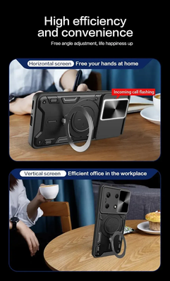 Протиударний чохол Magnetic Stand MagSafe для Xiaomi Poco F6 Pro Чорний