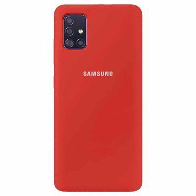Чехол Silicone Cover для Samsung Galaxy A51 Красный / Dark Red 39739