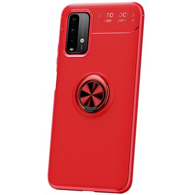 Чохол Din Color Magnet Ring для Xiaomi Redmi 9T Червоний 52972