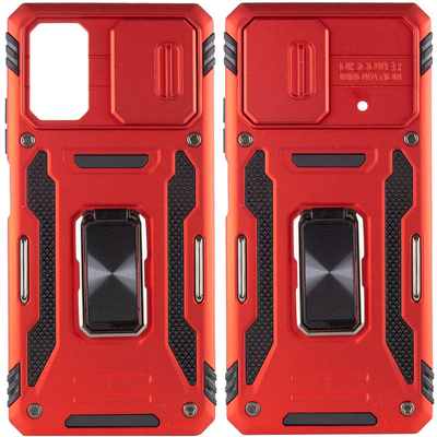 Противоударный чехол Camsh Army Ring для Xiaomi Poco X5 Pro 5G / Note 12 Pro 5G Красный / Red 80200