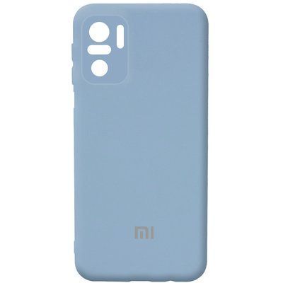 Чехол Silicone Cover Camera для Xiaomi Redmi Note 10 / Note 10s / Poco M5s Голубой / Lilac Blue 54646