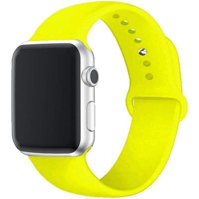 Ремешок Silicone для Apple Watch 42/44/45/49 mm Желтый / Neon Yellow 50602