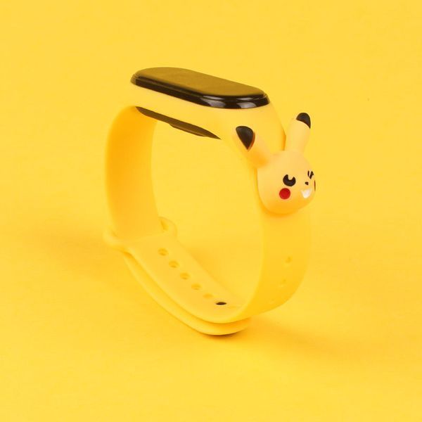 Ремешок Silicone Cartoon Face для Xiaomi Mi Band 5/6 Желтый / Пикачу 52183