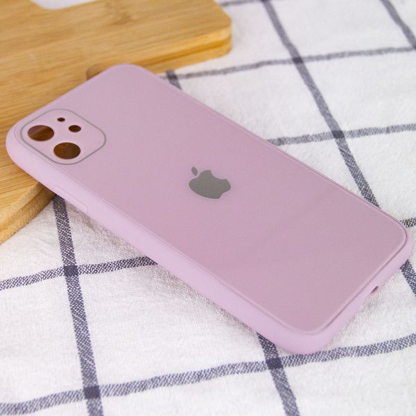 Чохол TPU+Glass GLOSSY Logo Сamera для Iphone 11 Рожевий / Pink Sand 50652