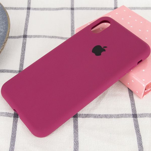 Чехол Silicone Case 360 для Iphone X / XS Бордовый / Maroon 67019