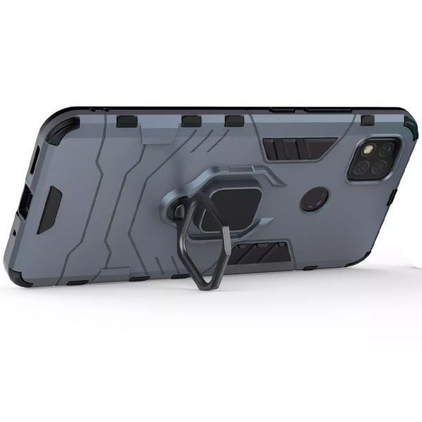 Протиударний чохол Transforme Ring для Xiaomi Redmi 9C / Redmi 10A Сірий / Metal slate 55357