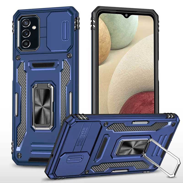 Противоударный чехол Camsh Army Ring для Samsung Galaxy M23 / M13 Зеленый / Light Green 68838