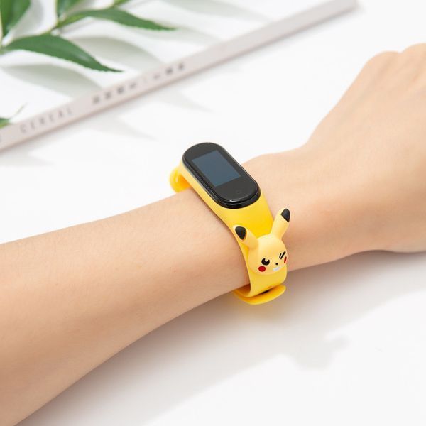 Ремешок Silicone Cartoon Face для Xiaomi Mi Band 5/6 Желтый / Пикачу 52183