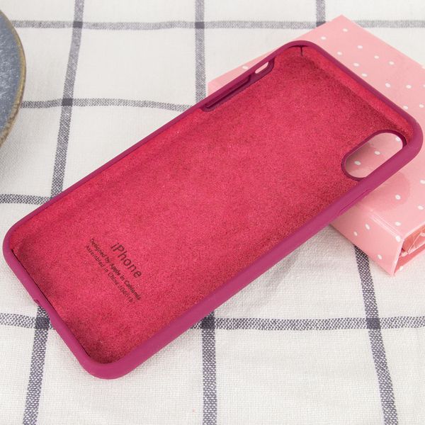 Чехол Silicone Case 360 для Iphone X / XS Бордовый / Maroon 67019