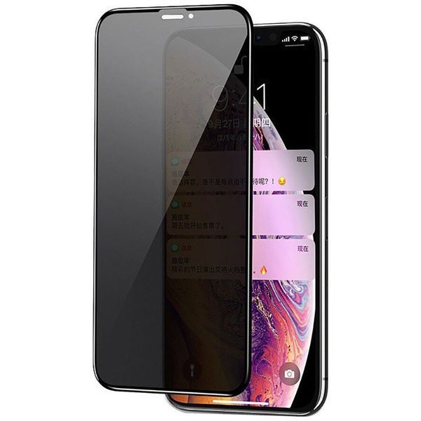 Захисне скло Антишпигун Privacy для Iphone 14 / 13 / 13 Pro Black 59539