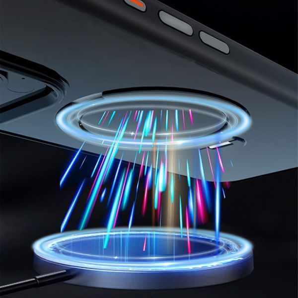 Чохол Metal Buttons MagSafe Colorful HQ Ring для Iphone 15 Pro Max Dark Blue 84169