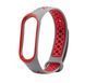 Ремінець Silicone для Xiaomi Mi Band 3/4 Sport Gray / Red 37787