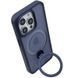 Чохол Metal Buttons MagSafe Colorful HQ Ring для Iphone 15 Pro Max Dark Blue 84169 7
