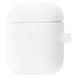 Чехол Silicone Slim с карабином для Apple Airpods Luminescent white 38851 1