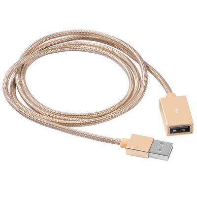 Кабель Stez USB подовжувач Hoco UA2 USB 2.0 1м Gold 37991