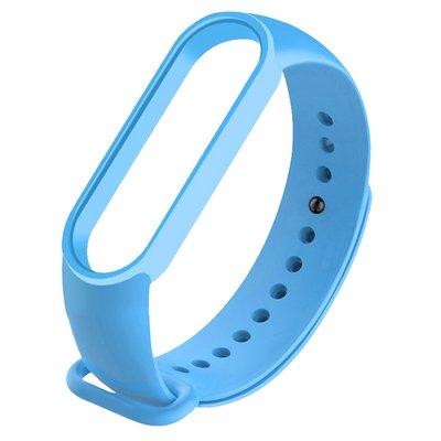 Ремешок Silicone для Xiaomi Mi Band 5/6 Голубой / Light Blue 42740