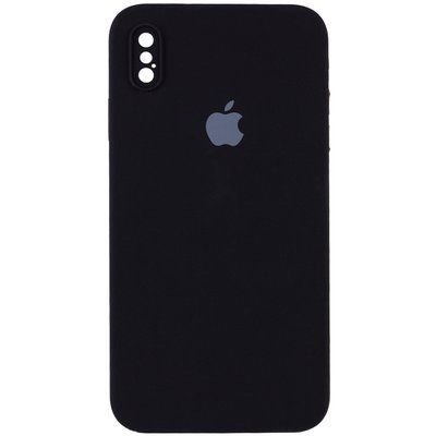 Чехол Silicone Case Square для Iphone X / XS Black 60737