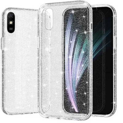 Чохол CoWay з блискітками для Xiaomi Redmi 9A Прозорий 83312