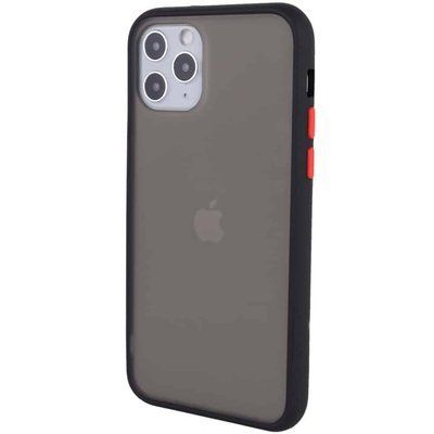 Чохол Soft-touch with Color Buttons для Iphone 11 Prо Чорний 39532