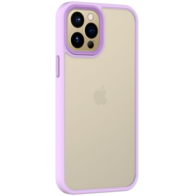 Чохол Metal Buttons для Iphone 12 / 12 Pro Бузковий 63414