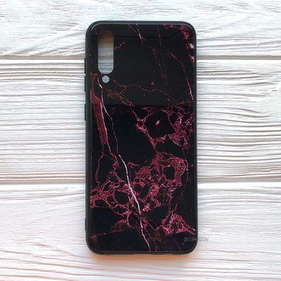 Чехол TPU+Glass Luxury Marble для Samsung A705 Galaxy A70 2019 Марсала 34095