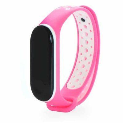 Ремінець Silicone для Xiaomi Mi Band 3/4 Sport White / Rose 37788