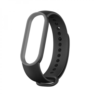 Ремешок Silicone Line для Xiaomi Mi Band 5/6 Black / Gray 65218