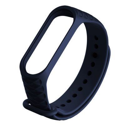 Ремешок Silicone Rhomb для Xiaomi Mi Band 3/4 Темно-синий 60157